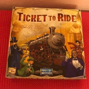 Ticket to Ride board game by Days of Wonder.  2-5 players/ages 8+/30-60 minutes